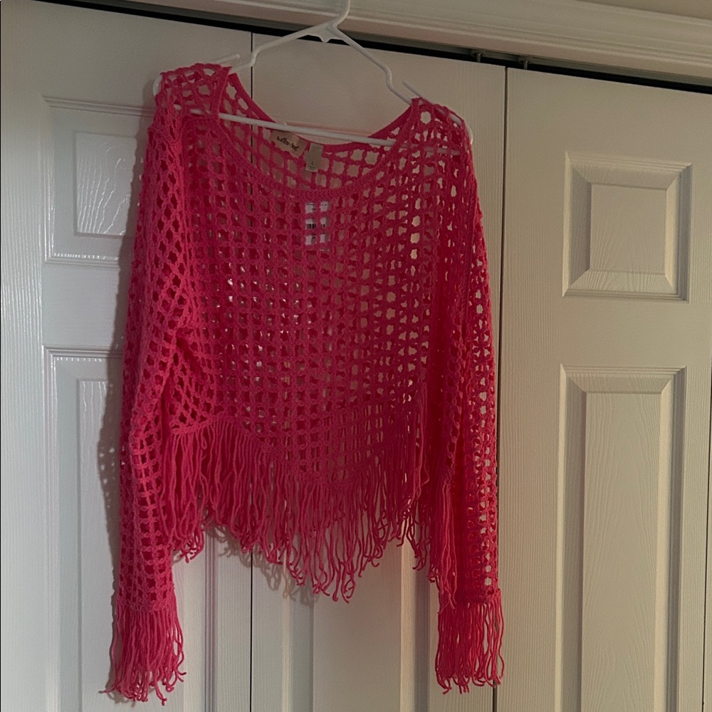 Pink Fringe Women's Sweater
